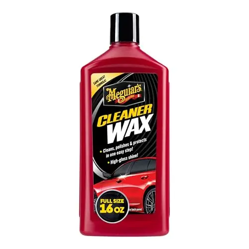 Meguiar's Cleaner Wax liquid bottle and applicator