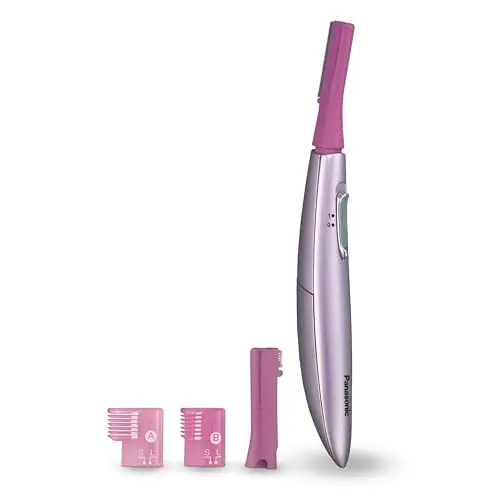 Panasonic pink women's facial hair remover and eyebrow trimmer with pivoting head
