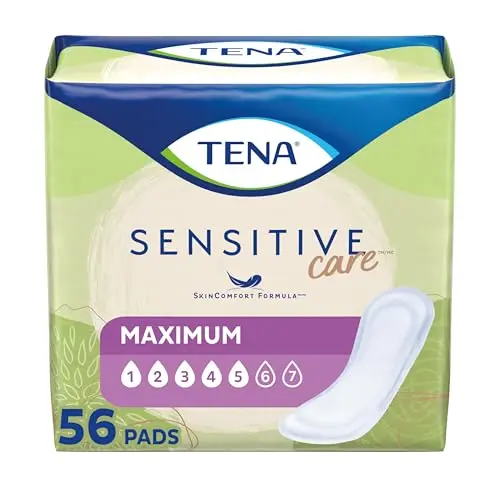 TENA Sensitive Care Maximum Absorbency Incontinence Pads for women with heavy leaks