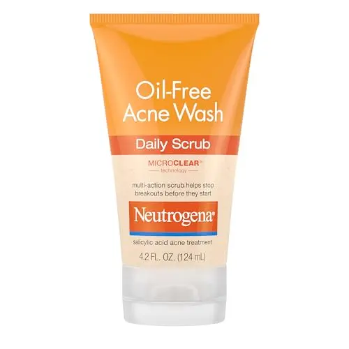 Neutrogena Oil-Free Acne Face Wash in a white and orange tube