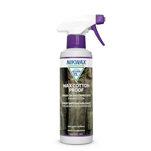 Nikwax Wax Cotton Proof spray bottle for waterproofing