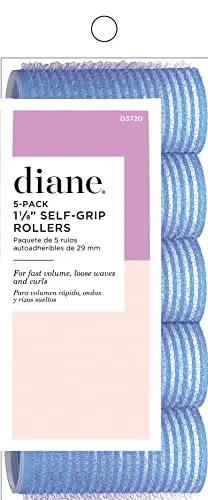 Diane blue self-grip hair rollers professional quality