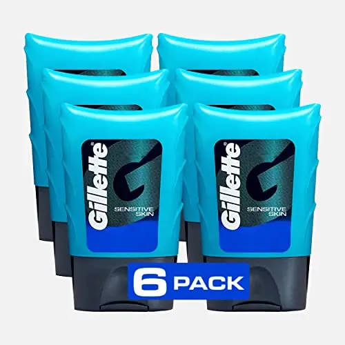 Gillette After Shave Gel tubes in a six-pack