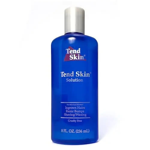 Tend Skin liquid solution bottle for treating ingrown hairs and razor bumps