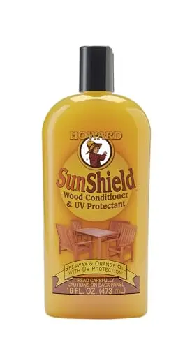 Howard SunShield outdoor wood furniture wax bottle with yellow gel