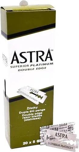 Astra Platinum double edge razor blades, 100-count pack