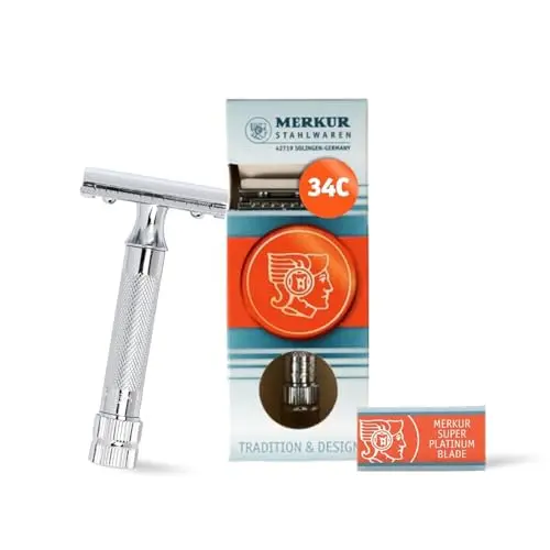 Merkur 34C heavy duty short handle double edge safety razor