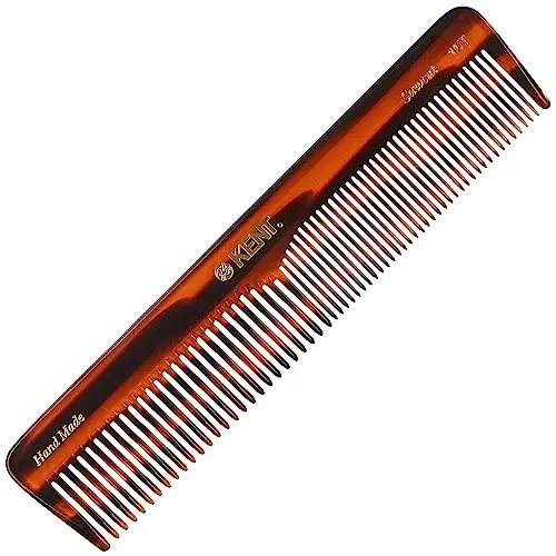 Kent 16T tortoise fine and wide tooth double sided comb