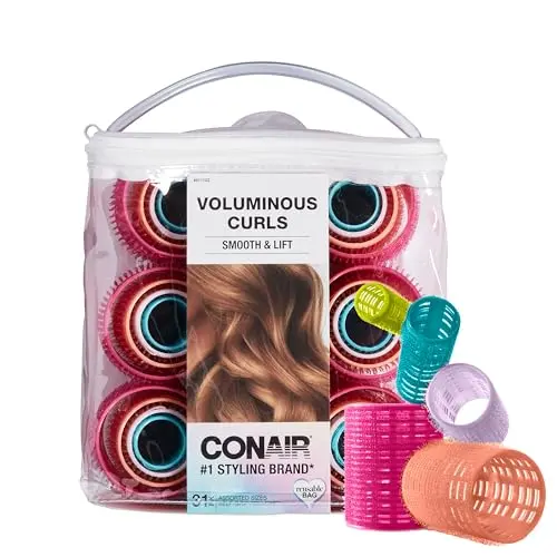 Conair multi-colored self-grip foam hair rollers set of 31