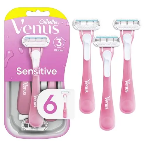 Pack of six Gillette Venus Sensitive disposable women's razors
