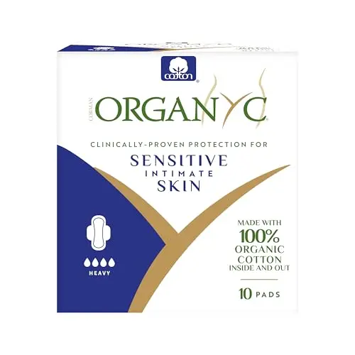 Organyc 100% Certified Organic Cotton Feminine Pads heavy flow pack