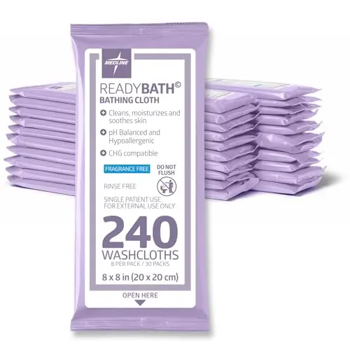 Medline ReadyBath Adult Bath Wipes 30-pack box