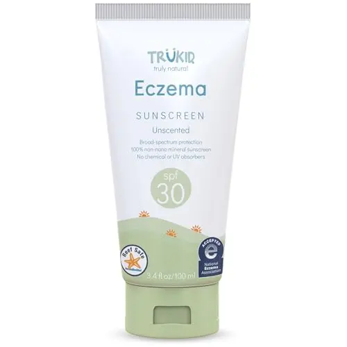 TruKid Eczema Mineral Sunscreen SPF 30 travel-sized tube