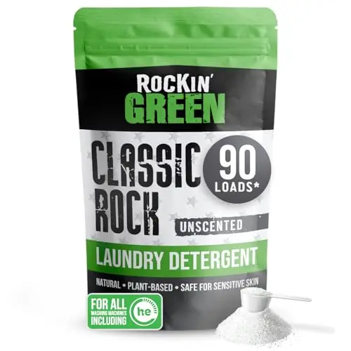 Rockin' Green Classic Rock Unscented Laundry Detergent Powder box