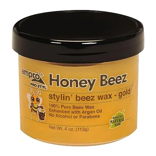 AmPro Pro Styl Beez Wax jar with gold lid