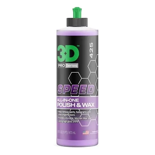 3D Speed All-In-One Polish and Wax bottle for clear coat paint