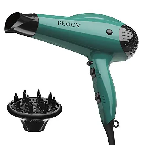 Revlon Volume Booster 1875W Hair Dryer in green with diffuser
