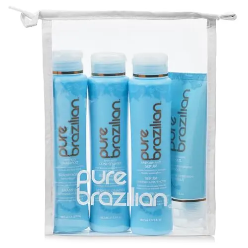 Pure Brazilian Travel Size Kit with shampoo, conditioner, serum, and masque