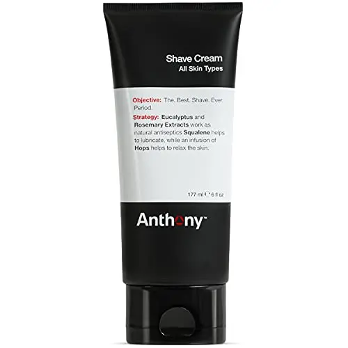 Anthony Logistics Shaving Cream for Sensitive Skin tube
