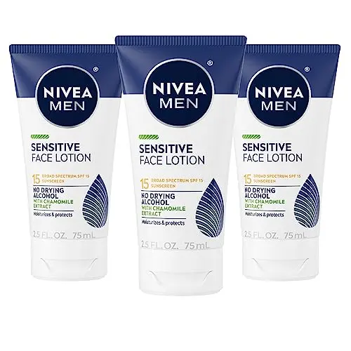 Nivea Men Sensitive Face Lotion with SPF 15 sunscreen protection