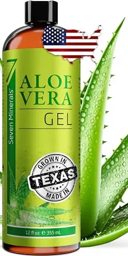 Seven Minerals Organic Aloe Vera Gel bottle