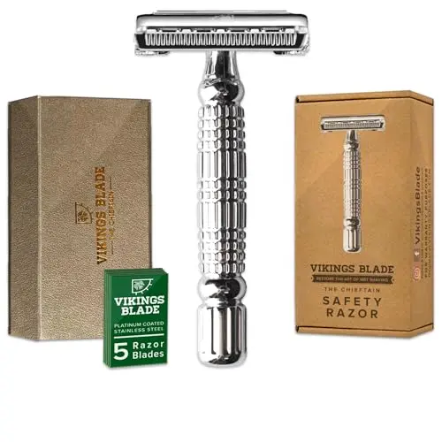 Vikings Blade Chieftain double edge safety razor with luxury case