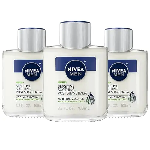 NIVEA MEN Sensitive Post Shave Balm bottles in a pack of three