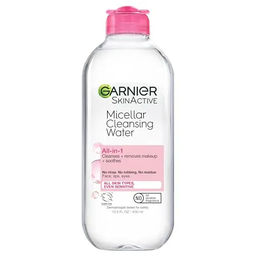 Garnier Micellar Water with pink cap and label