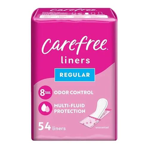 Carefree Regular Unscented Panty Liners 54-count package