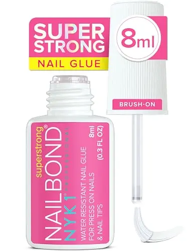 NYK1 NailBond brush on nail glue bottle