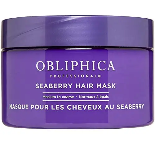Obliphica Seaberry Hair Mask jar with deep conditioning cream