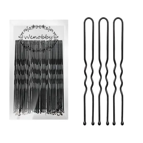 Wenobby U Shaped black hair pins for buns