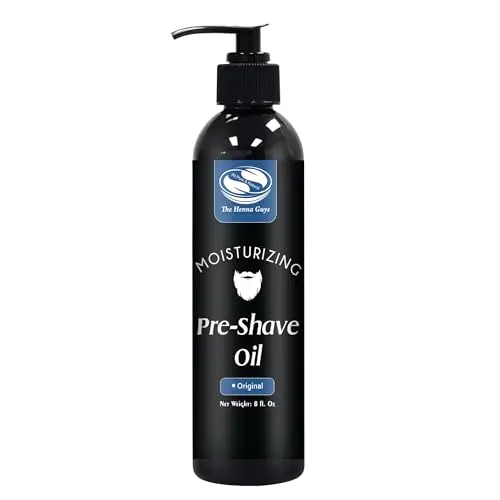 The Henna Guys Unscented Pre Shave Oil bottle