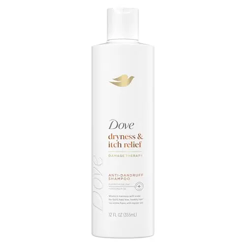 Dove Dryness & Itch Relief Shampoo bottle with purple label