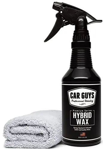 CAR GUYS Hybrid Spray Wax kit with bottle and microfiber towel