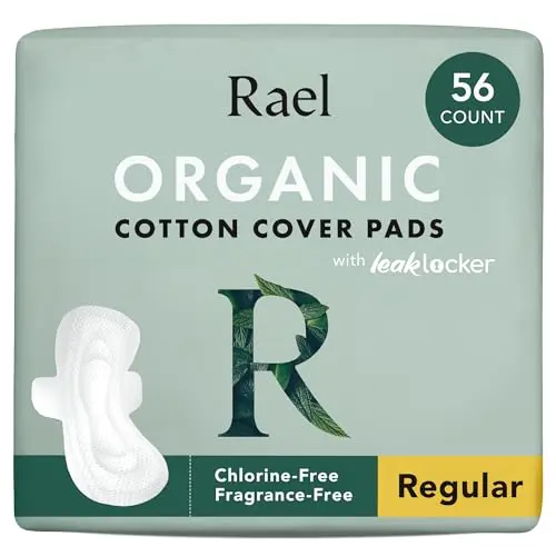 Rael Organic Cotton Cover Pads 56-count pack