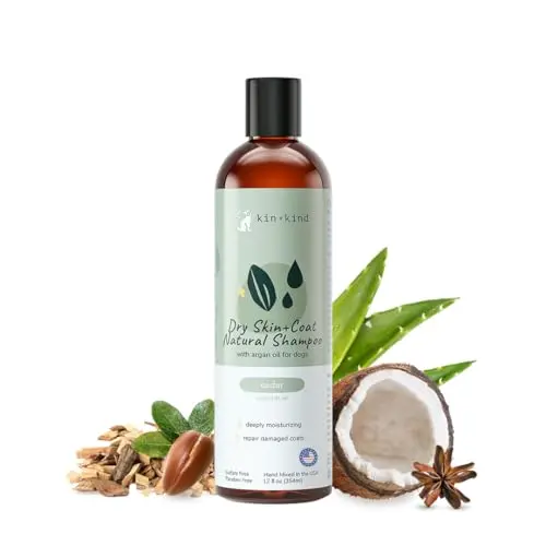 kin+kind Natural Dog Shampoo with cedar scent and organic oils