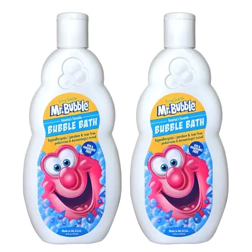 Mr. Bubble Extra Gentle bubble bath liquid bottles for sensitive skin