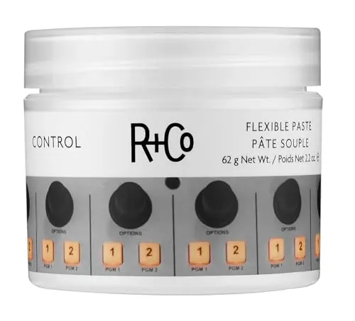 R+Co Control Flexible Paste in a white and grey jar