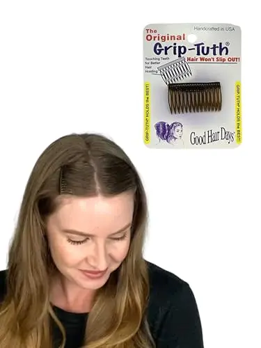 Good Hair Days GripTuth Shorty tuck combs in tortoise shell, set of two