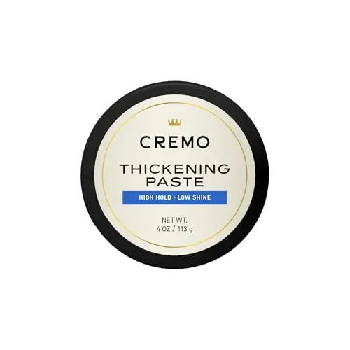 Cremo Men's Hair Paste in a black jar