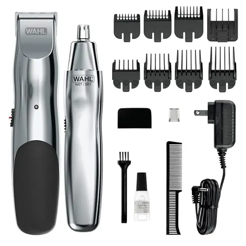 Wahl Groomsman rechargeable beard trimmer kit with attachments