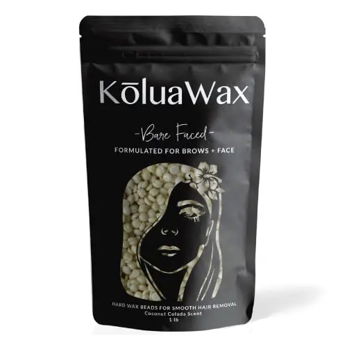 KoluaWax hard wax beads in a bag with applicator sticks