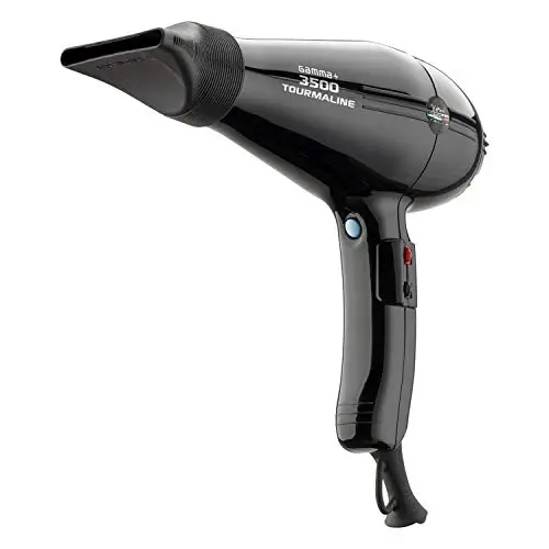 GAMMA+ 3500 professional salon hair dryer in black and red