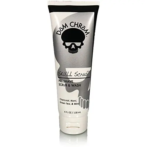 DoM CHRoM SKULL Scrub Pre-Shave Scrub bottle
