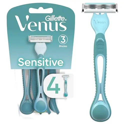 Pack of four Gillette Venus Simply 3 Sensitive disposable women's razors