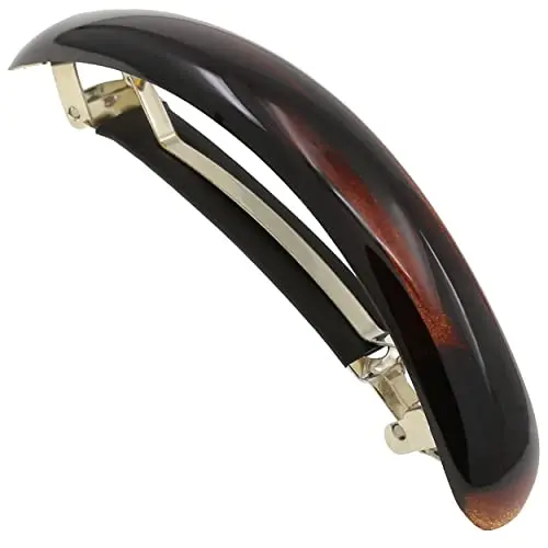 Camila Paris French tortoise shell hair barrette with automatic metal clasp