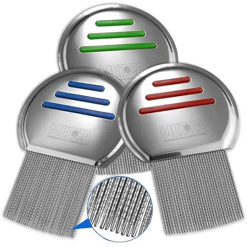 MEDca three-pack of individually wrapped stainless steel lice combs