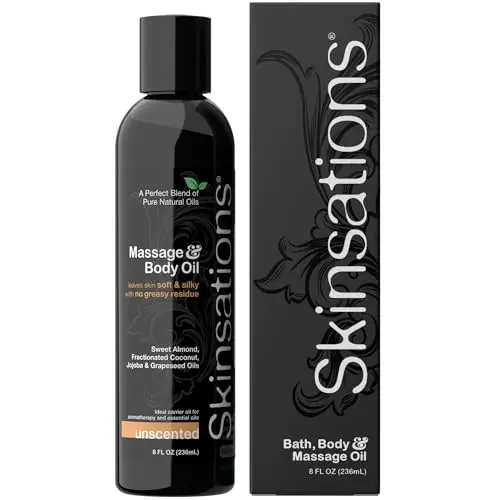 Skinsations Unscented Massage and Body Oil for sensitive skin
