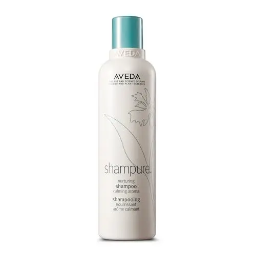 Aveda Shampure Nurturing Shampoo bottle with floral design
